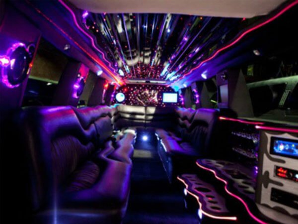 Cadillac limo  from inside 