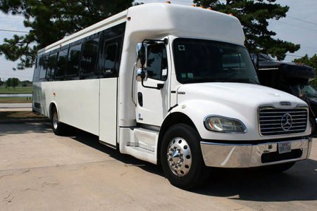 white bus