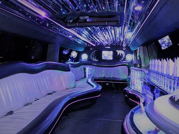 Hummer limo comfortable seats and lead lights 