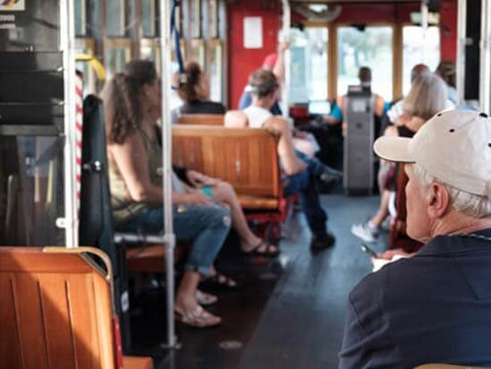 bus amenities and passengers seats